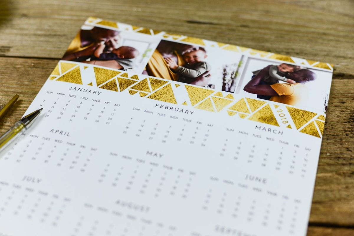 Calendario da parete stampato — esempio reale