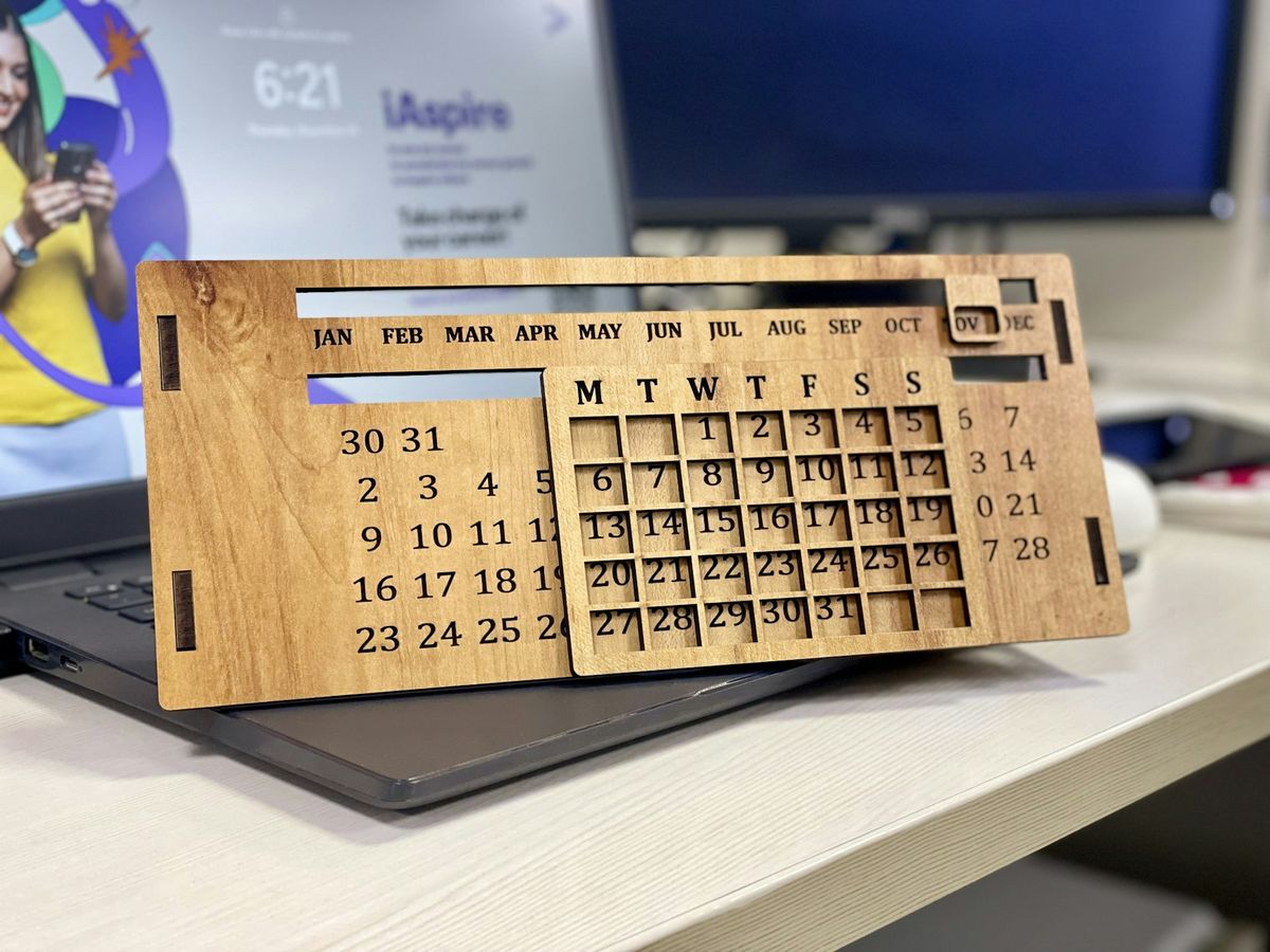 Calendario da scrivania — esempio